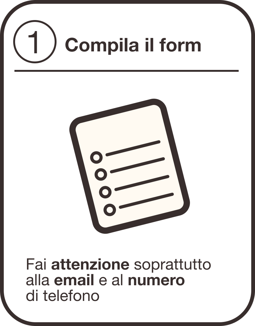 compila il form - fill the form